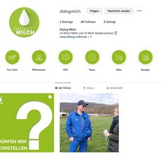 Screenshot des Instagram-Kanals von Dialog Milch