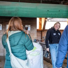 Gemeinsam Spaß in gemischten Teams: Tanja Große Kintrup aus Münster drehte ein kuh-les Reel mit Hanke Diers und Lena Pflug vom Diers-Hof in Oldenburg.