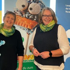 Hille Hansmann-Machula und Conny Langreck bei der Vorankündigungsveranstaltung zur GW 2025