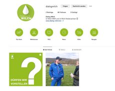 Screenshot des Instagram-Kanals von Dialog Milch
