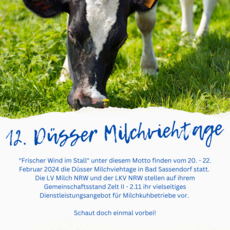 Ankündigung Für die Düsser Milchviehtage 2024