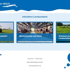 Screenshot der Internetseite mit den digitalen Lernmodulen