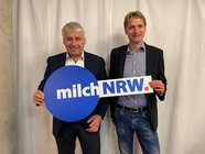 Der geschäftsführende Vorstand der LV Milch NRW stand Rede und Antwort, vlnr: Hans Stöcker und Benedikt Langemeyer