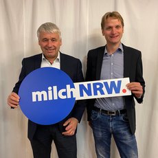 Der geschäftsführende Vorstand der LV Milch NRW stand Rede und Antwort, vlnr: Hans Stöcker und Benedikt Langemeyer