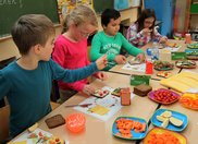 Unterrrichtseinheit mit Milch und Obst