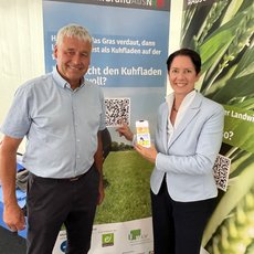 Der Vorsitzende der LV Milch und NRW-Landwirtschaftsministerin Silke Gorißen