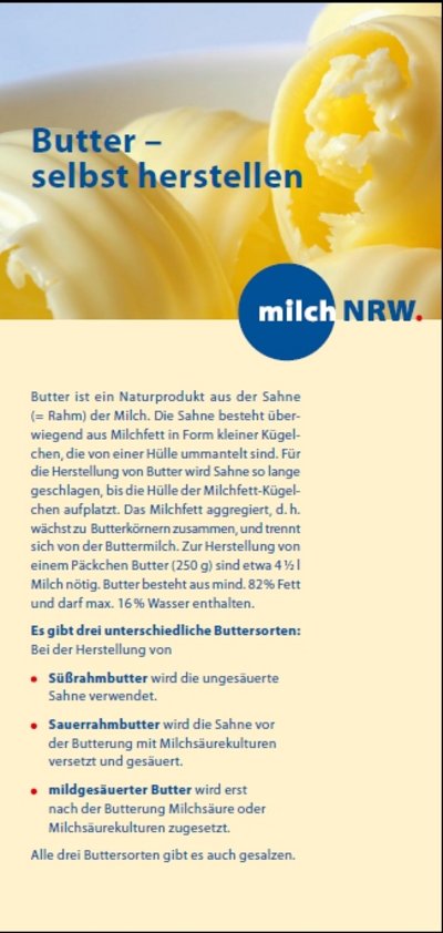 Flyer Butter selbst herstellen