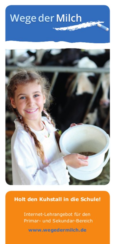 Flyer zur Vorstellung des Projekts Wege der Milch