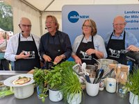 Kochshow mit Fernsehkoch Frank Buchholz: Hubertus Beringmeier, Frank Buchholz, Cornelia Langreck, Karl Werring