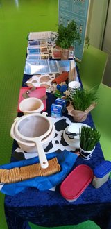 Der Stand der LV Milch bei Aktionstag Gesundheit bewegt Schule