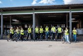 Gruppenfoto zum Start der Milkfluencer E-Bike-Tour