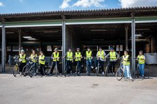 Gruppenfoto zum Start der Milkfluencer E-Bike-Tour