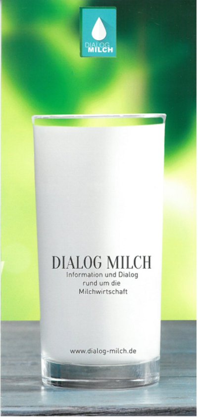 Informationsflyer zur Kampagne Dialog Milch