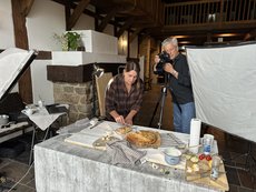 Sabine Hammerschmidt und Stefan Wieland beim Fotoshooting