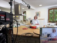 Küchenszene beim Filmdreh