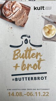 Ankündigung der Butterbrotausstellung im Kult in Vreden