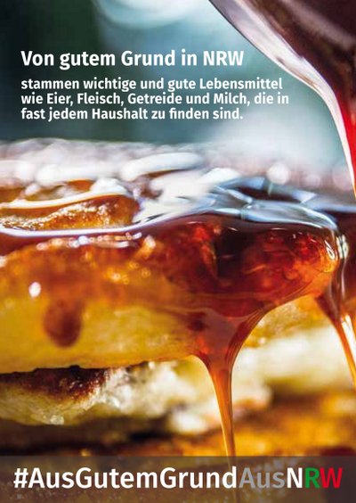 Rezeptheft mit den Grundlebensmitteln Ei, Milch, Fleisch und Getreide