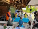 Jürgen und Conny aus Essen gegen NRW-Milchmaskottchen