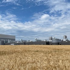 Das Gebäude des neuen Werks der Molkerei Hochwald Foods GmbH in der Eifel